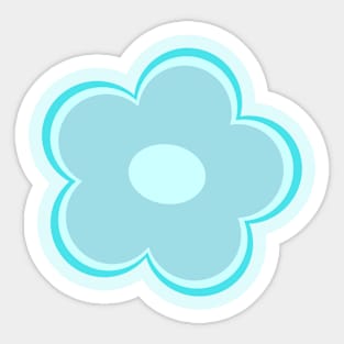 Ice blue Winter Flower Sticker